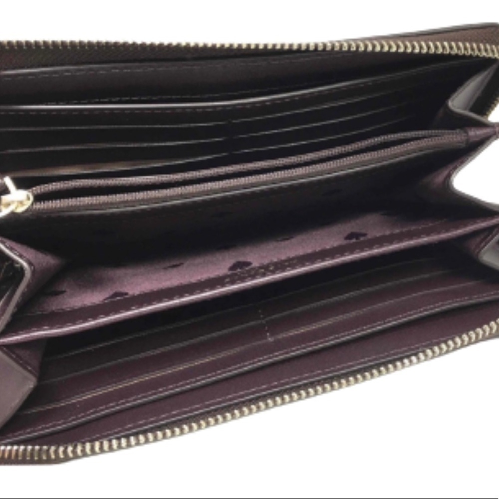 kate spade Bixby Place Neda chocolate cherry patent leather wallet - Picture 5 of 8